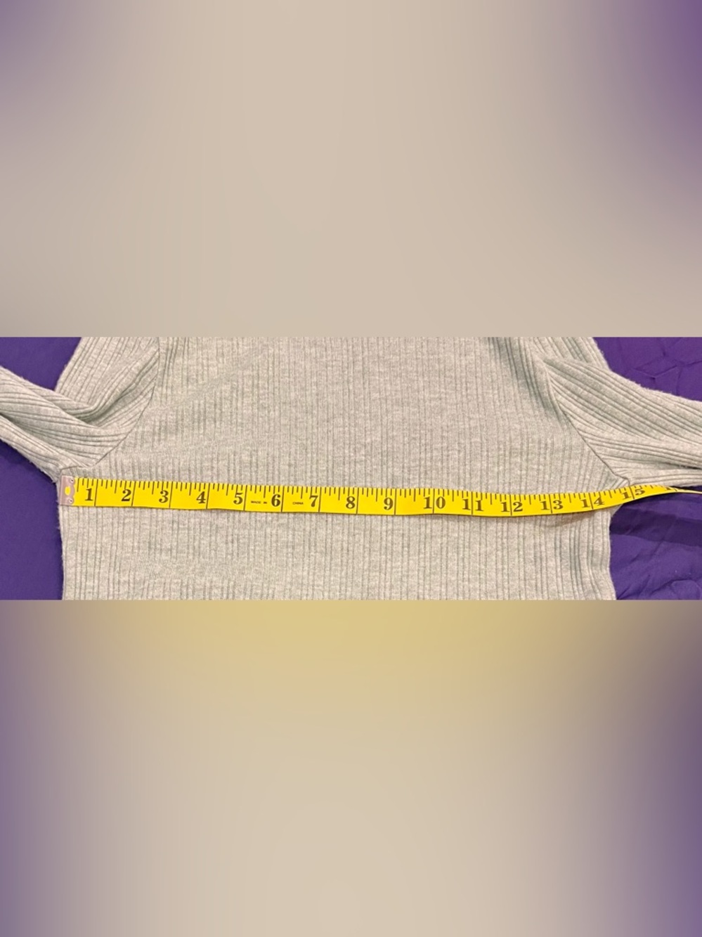 Madewell Sage Ribbed Mock Neck Cropped Sweater - Picture 7 of 8